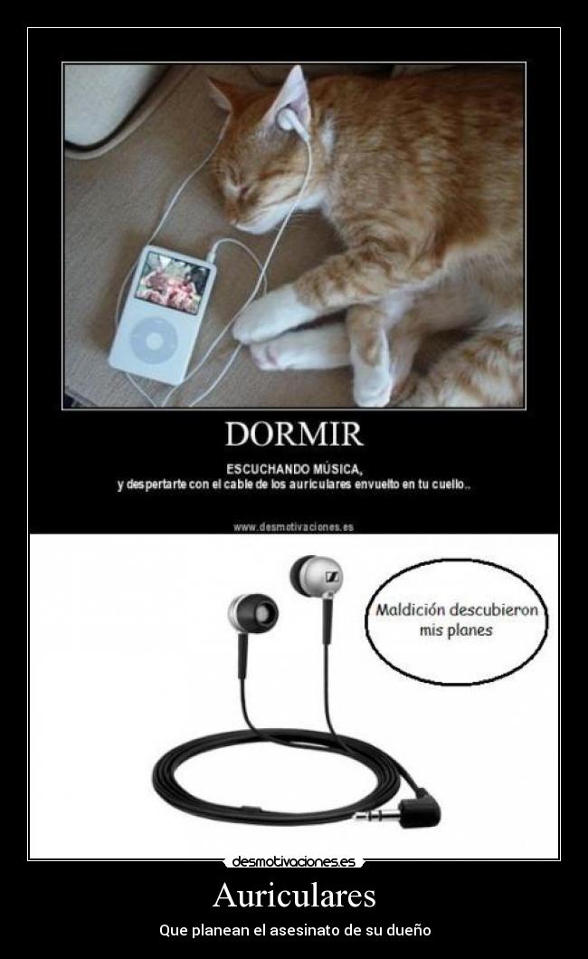 Auriculares - Que planean el asesinato de su dueño