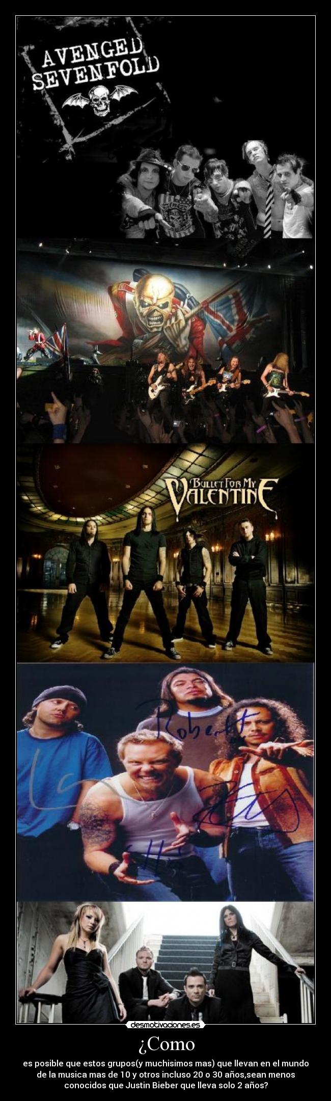 carteles avenged sevenfold bullet for valentine iron maiden metallica skillet muchos mas desmotivaciones