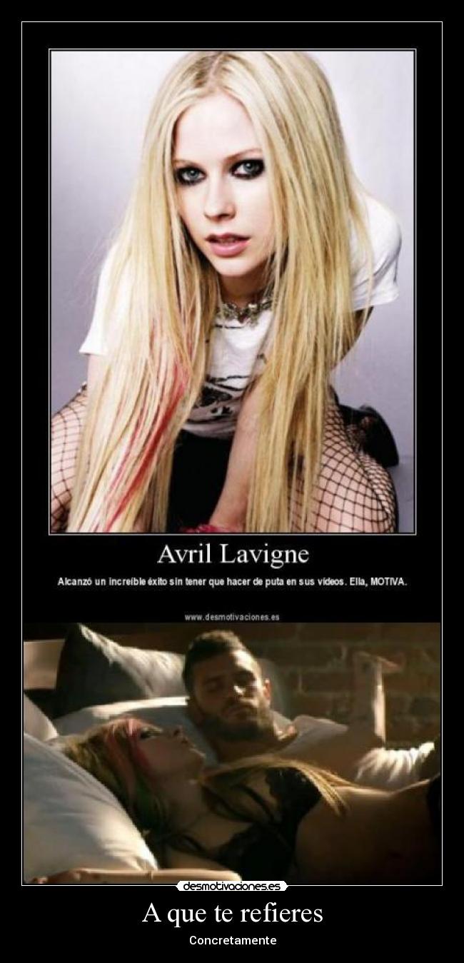 A que te refieres - Concretamente