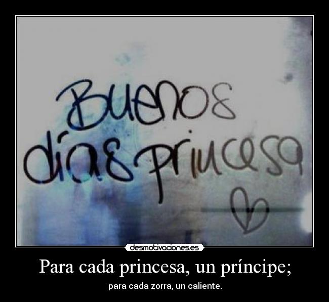 Para cada princesa, un príncipe; - 