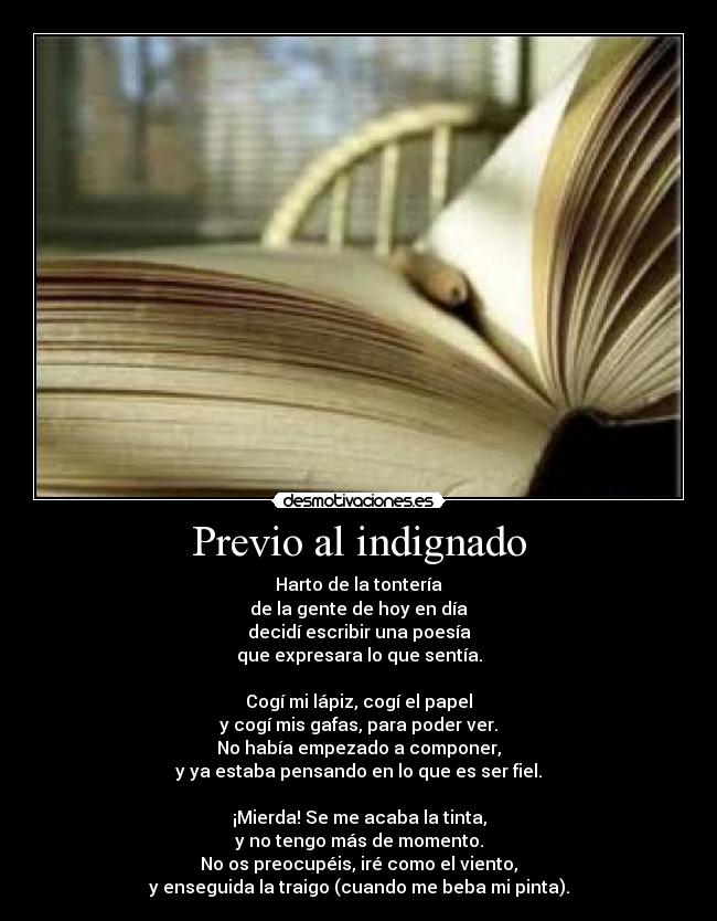 Previo al indignado -