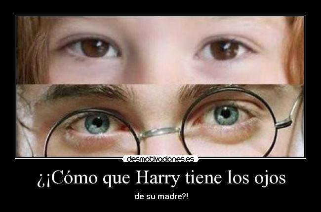 ¿¡Cómo que Harry tiene los ojos - de su madre?!