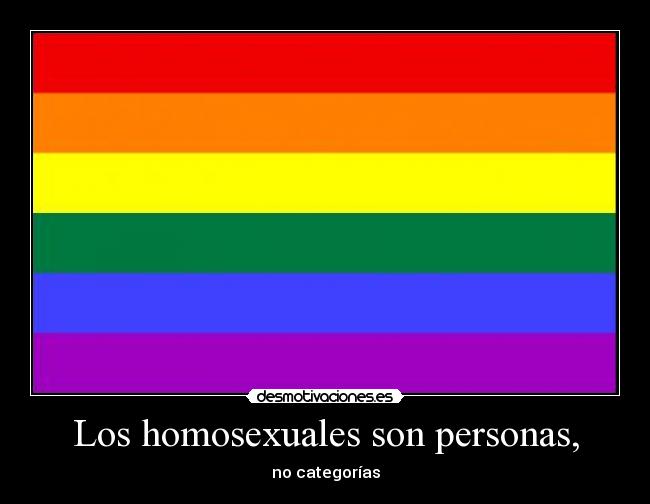 Los homosexuales son personas, - no categorías