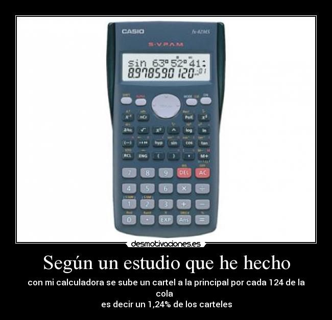 Según un estudio que he hecho - con mi calculadora se sube un cartel a la principal por cada 124 de la cola
es decir un 1,24% de los carteles