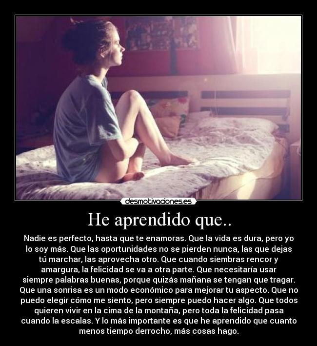 He aprendido que.. - 