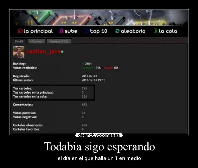 Todabia sigo esperando - el día en el que halla un 1 en medio
