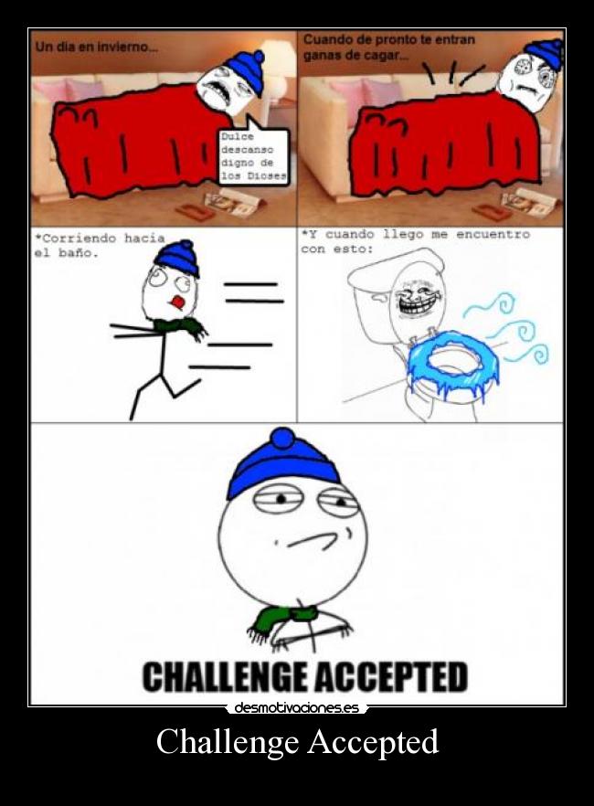 carteles cagar challenge aceptep bano inodoro desmotivaciones