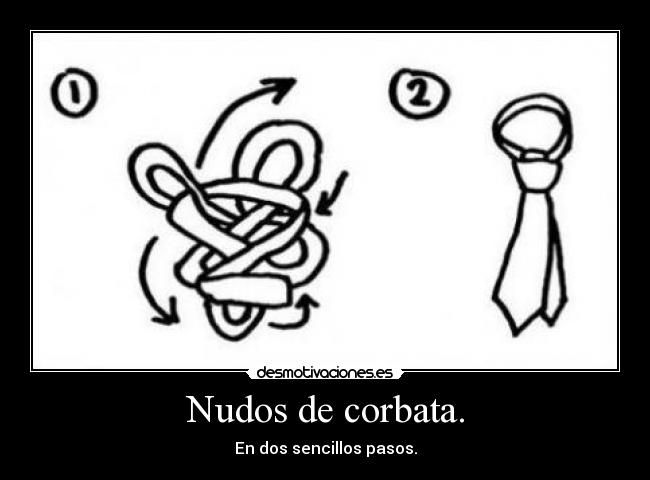 Nudos de corbata. - En dos sencillos pasos.
