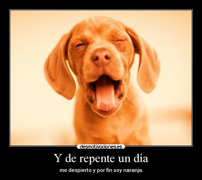 Y de repente un día -