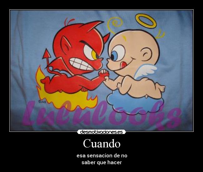 carteles angel demonio desmotivaciones