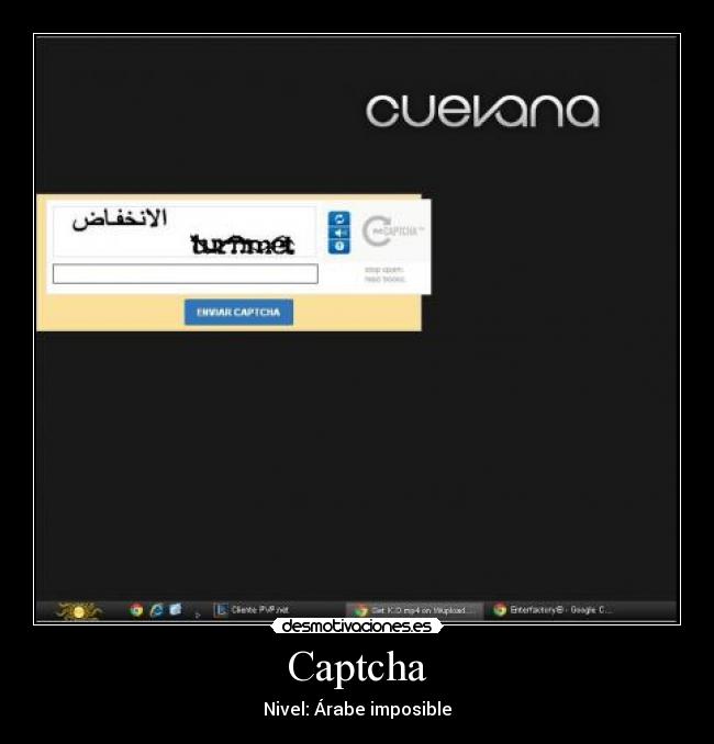 Captcha - Nivel: Árabe imposible