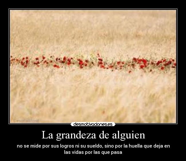 La grandeza de alguien -