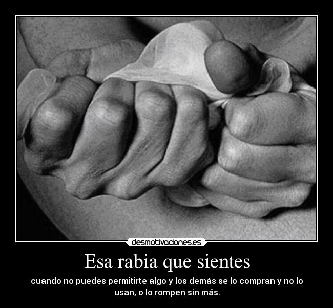 Esa rabia que sientes -