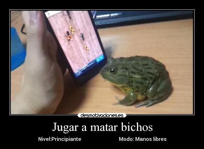 Jugar a matar bichos - Nivel:Principiante Modo: Manos libres