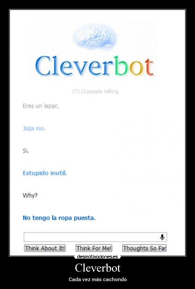 Cleverbot - Cada vez más cachondo