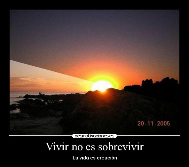 Vivir no es sobrevivir - La vida es creación