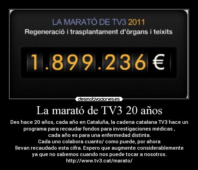 carteles maraton tv3 regeneracion transplante organos tejidos desmotivaciones
