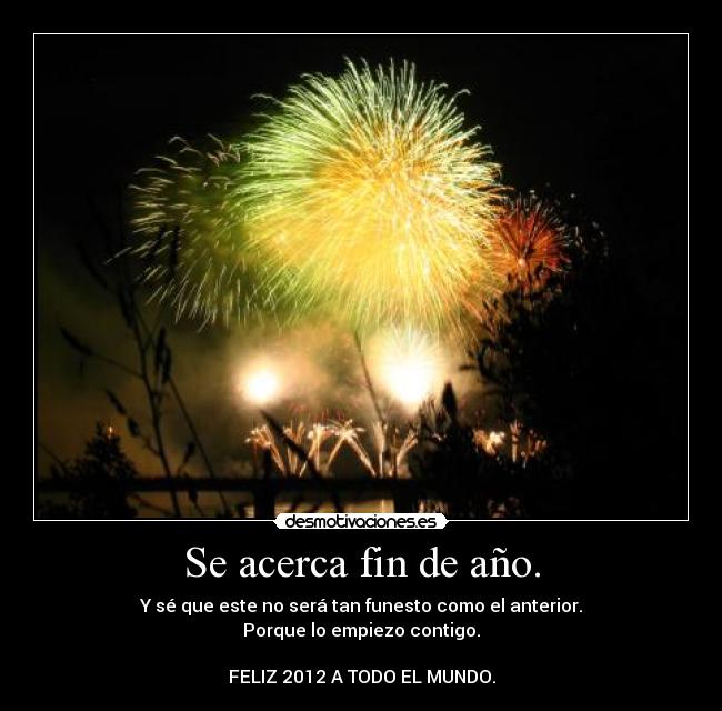 Se acerca fin de año. - 