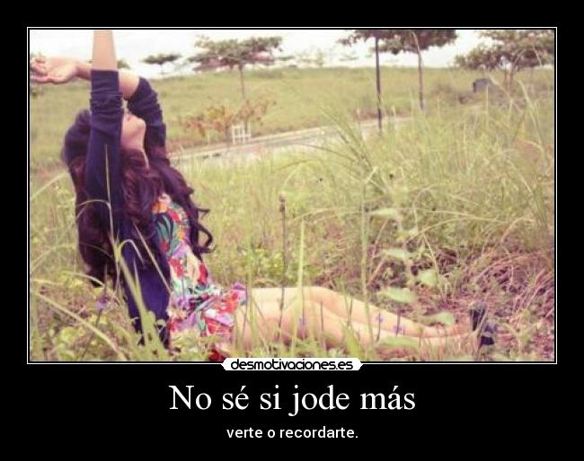 No sé si jode más - 