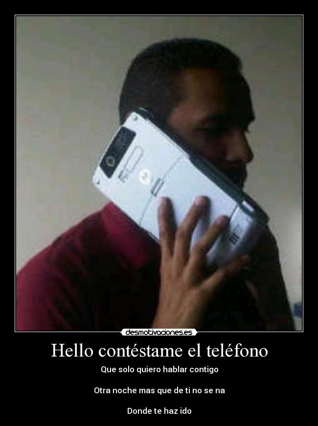 contestame el telefono