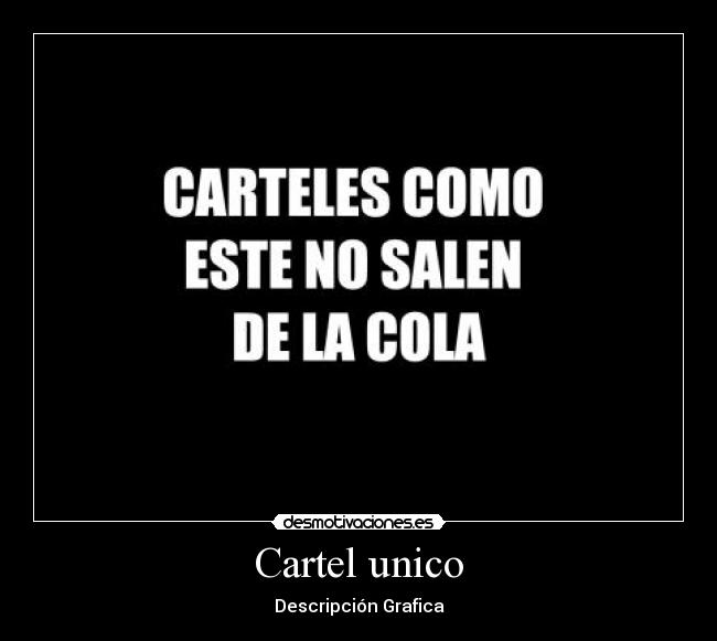 Cartel unico - Descripción Grafica