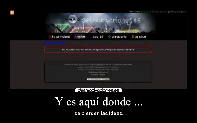 Y es aquí donde ... - 