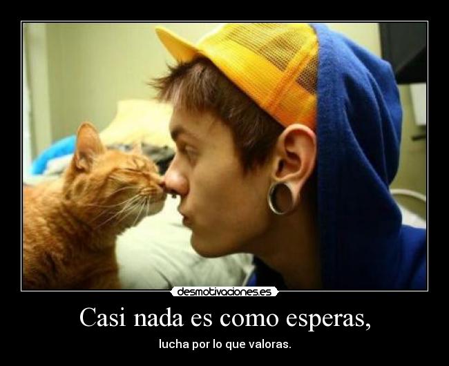 Casi nada es como esperas, - lucha por lo que valoras.