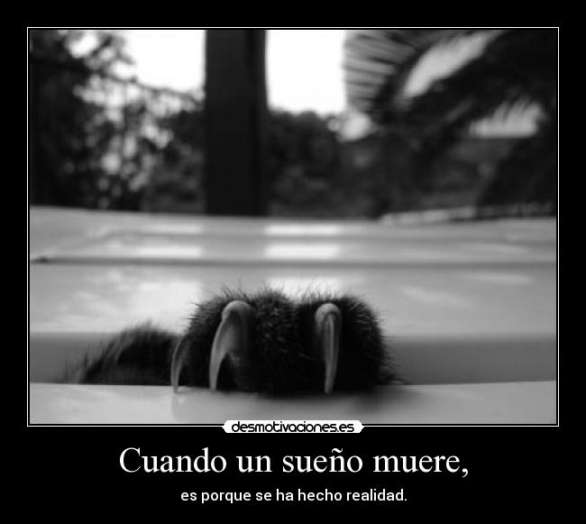 Cuando un sueño muere, -