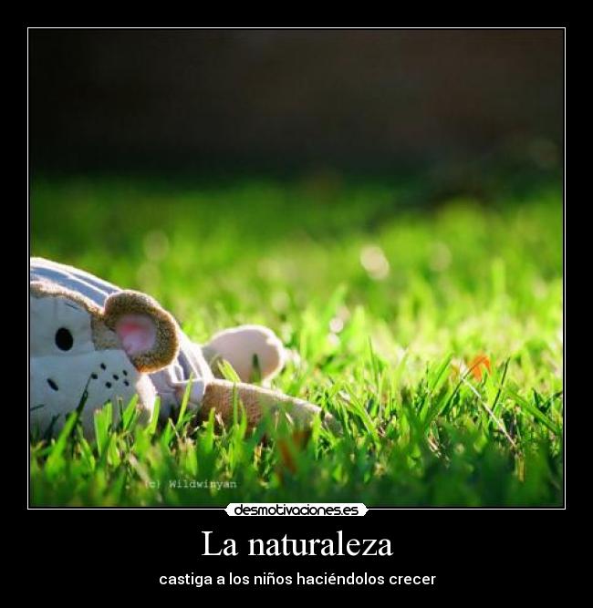 La naturaleza - castiga a los niños haciéndolos crecer