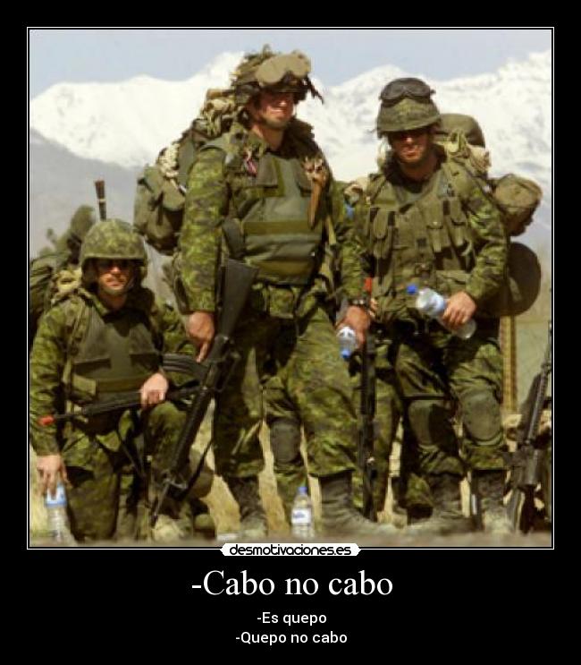 -Cabo no cabo - -Es quepo
-Quepo no cabo