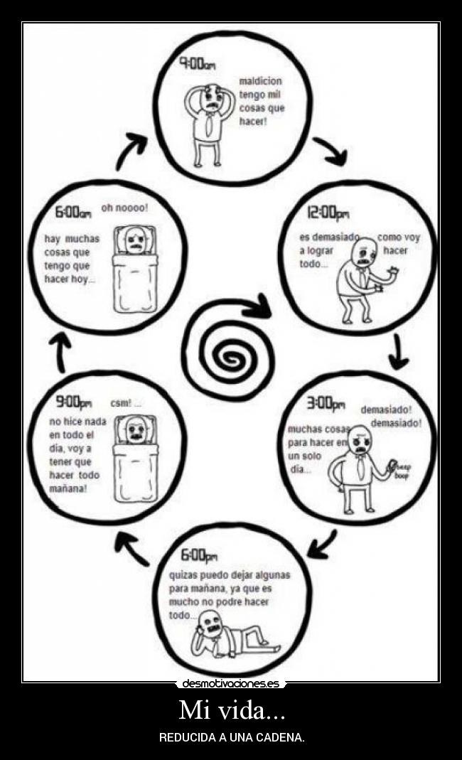 Mi vida... - REDUCIDA A UNA CADENA.
