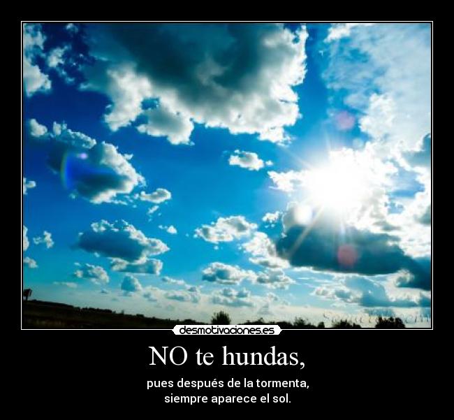 NO te hundas, -