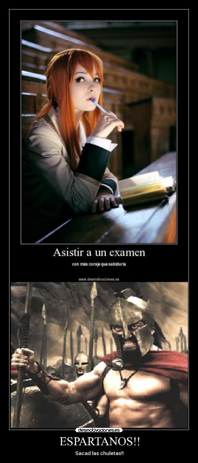 ESPARTANOS!! - Sacad las chuletas!!