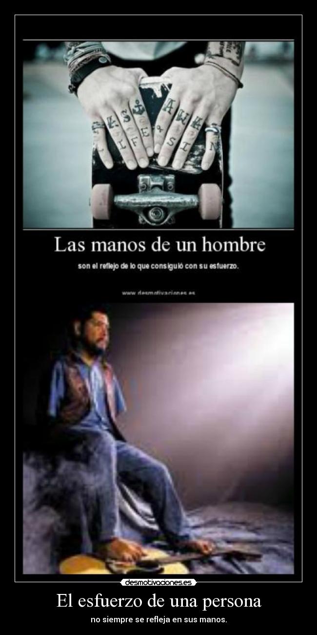 El esfuerzo de una persona -