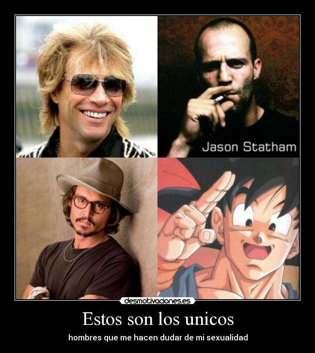carteles jon bon jovi jason statham johnny depp goku desmotivaciones