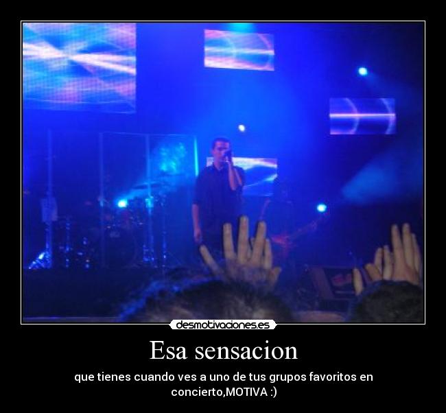 Esa sensacion - que tienes cuando ves a uno de tus grupos favoritos en concierto,MOTIVA :)