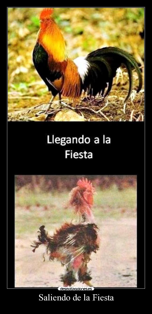 carteles fiesta llegando saliendo fiesta desmotivaciones