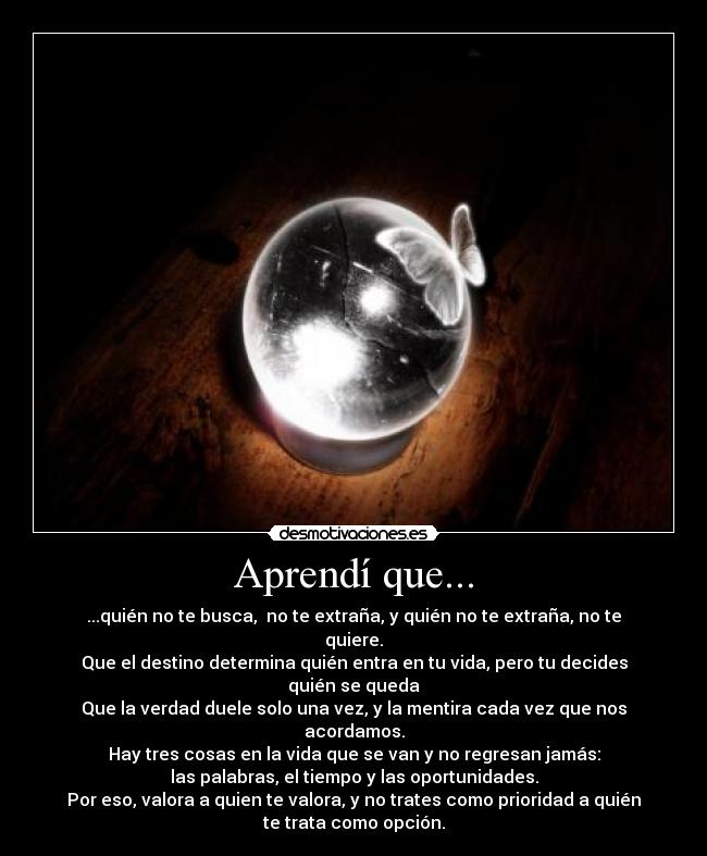 Aprendí que... -
