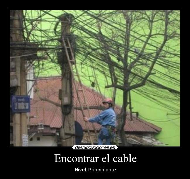 Encontrar el cable -