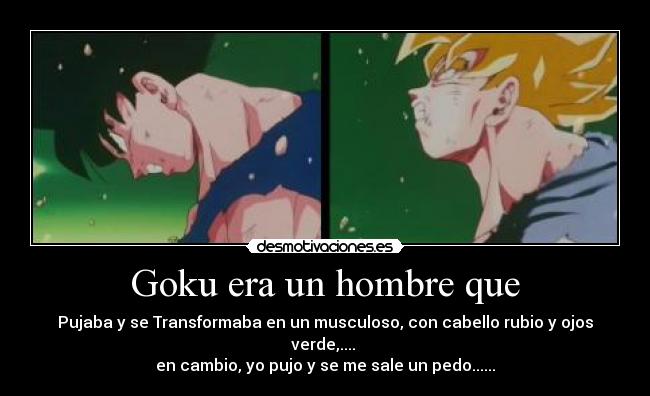 Goku era un hombre que -