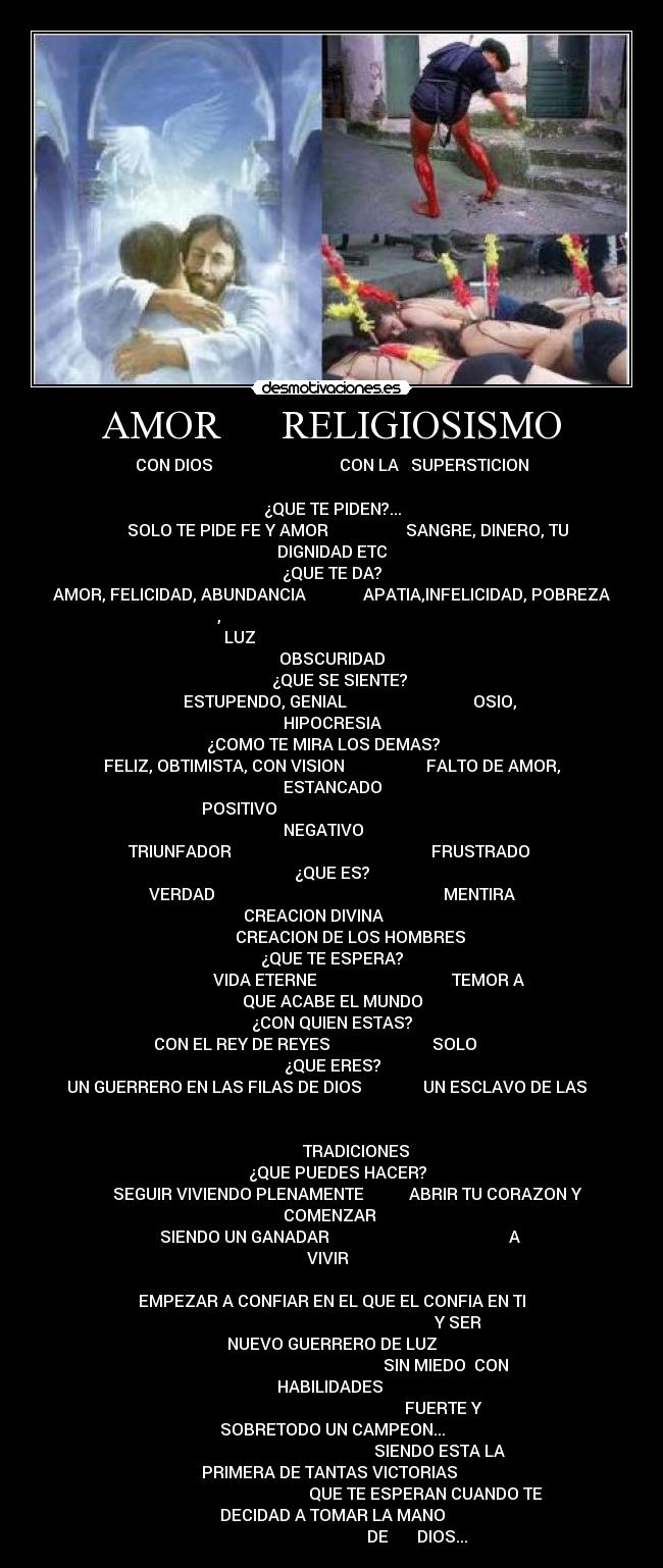 AMOR RELIGIOSISMO -