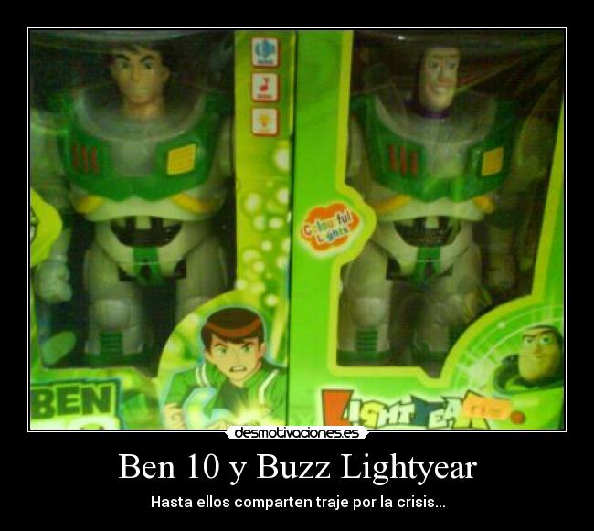 Ben 10 y Buzz Lightyear - Hasta ellos comparten traje por la crisis...