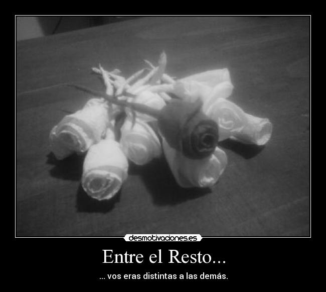 Entre el Resto... - ... vos eras distintas a las demás.