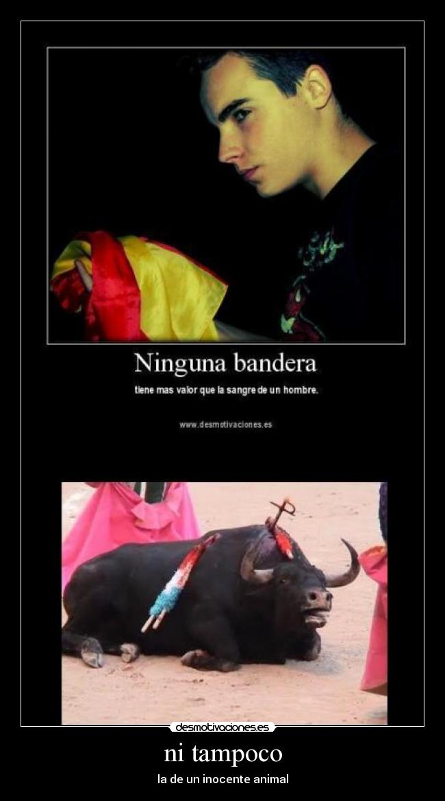ni tampoco - la de un inocente animal
