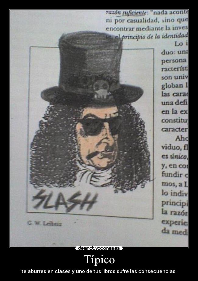 Típico - te aburres en clases y uno de tus libros sufre las consecuencias.