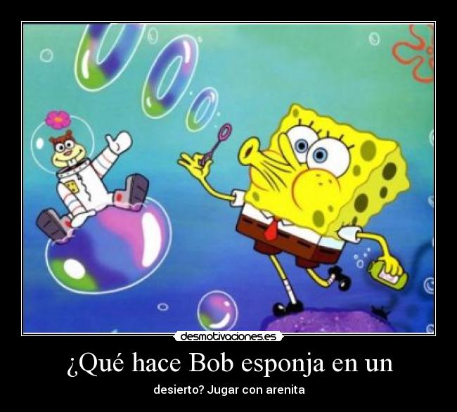 ¿Qué hace Bob esponja en un -
