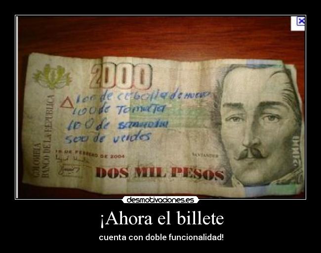 ¡Ahora el billete - 