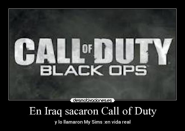 En Iraq sacaron Call of Duty - 
