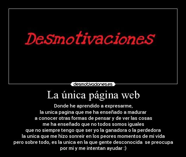 La única página web -