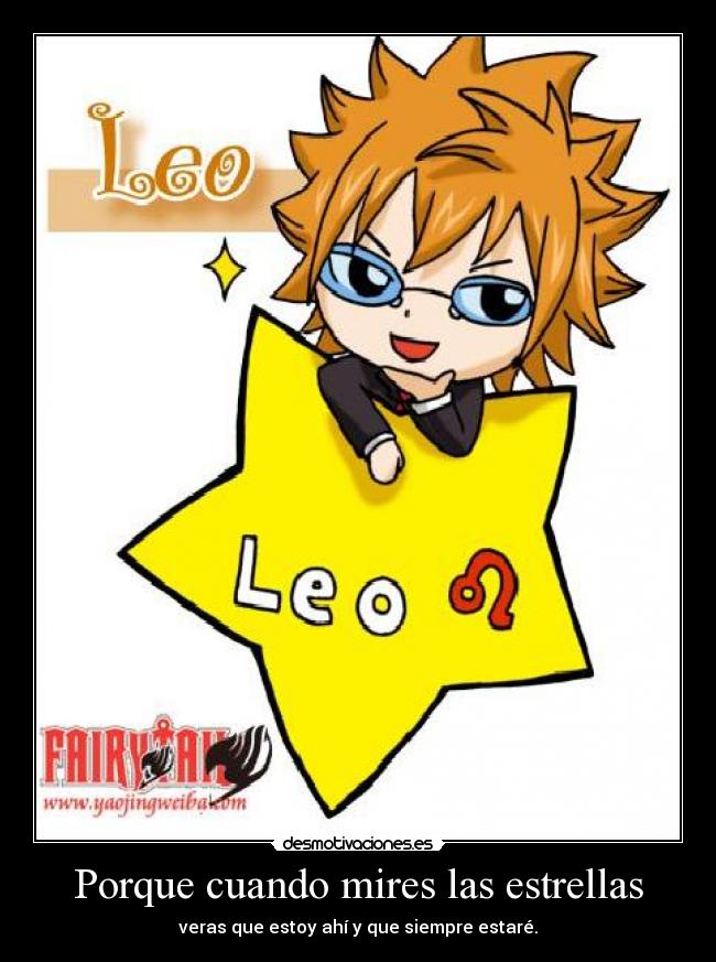 Porque cuando mires las estrellas - veras que estoy ahí y que siempre estaré.